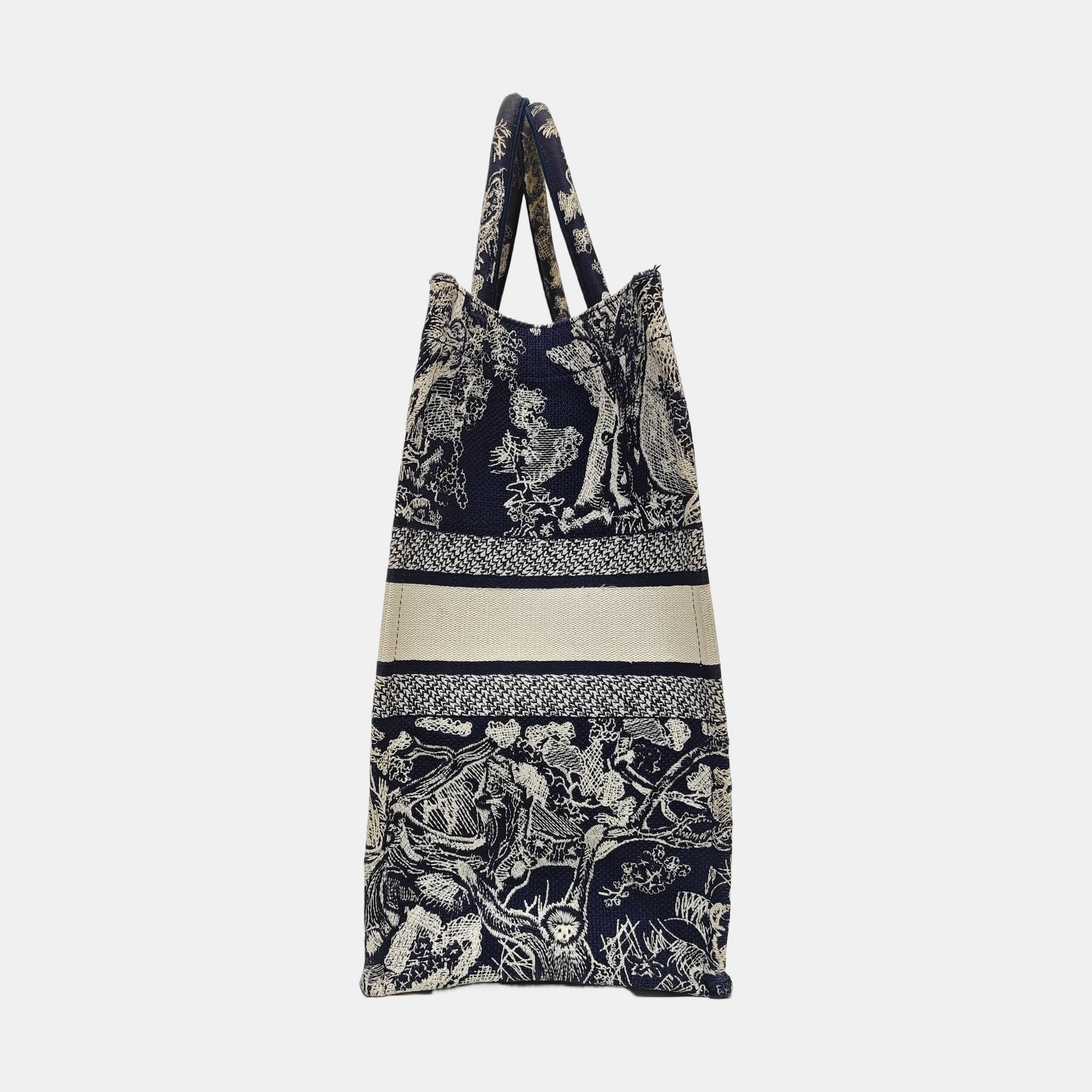 Book Tote Large Fabric Blue