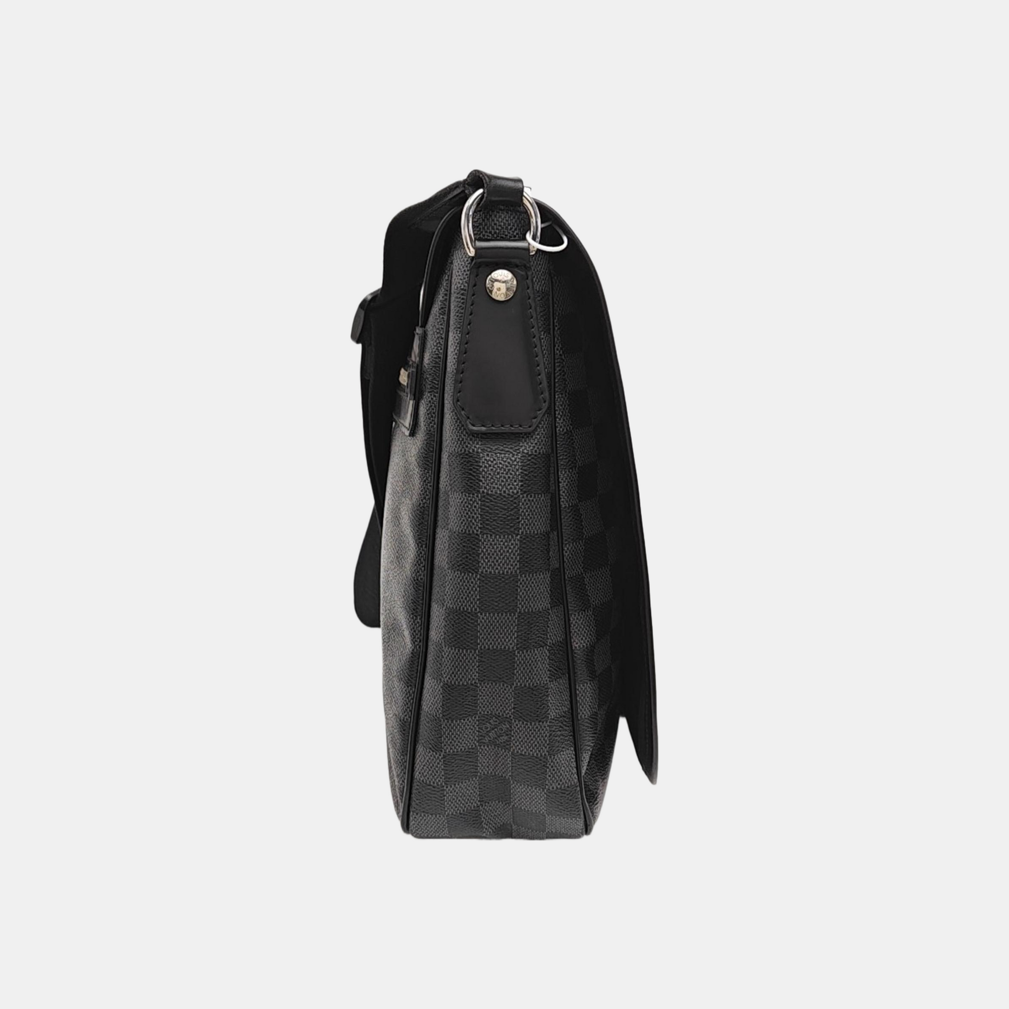 Monogram Coated Canvas Shoulder Bag Black