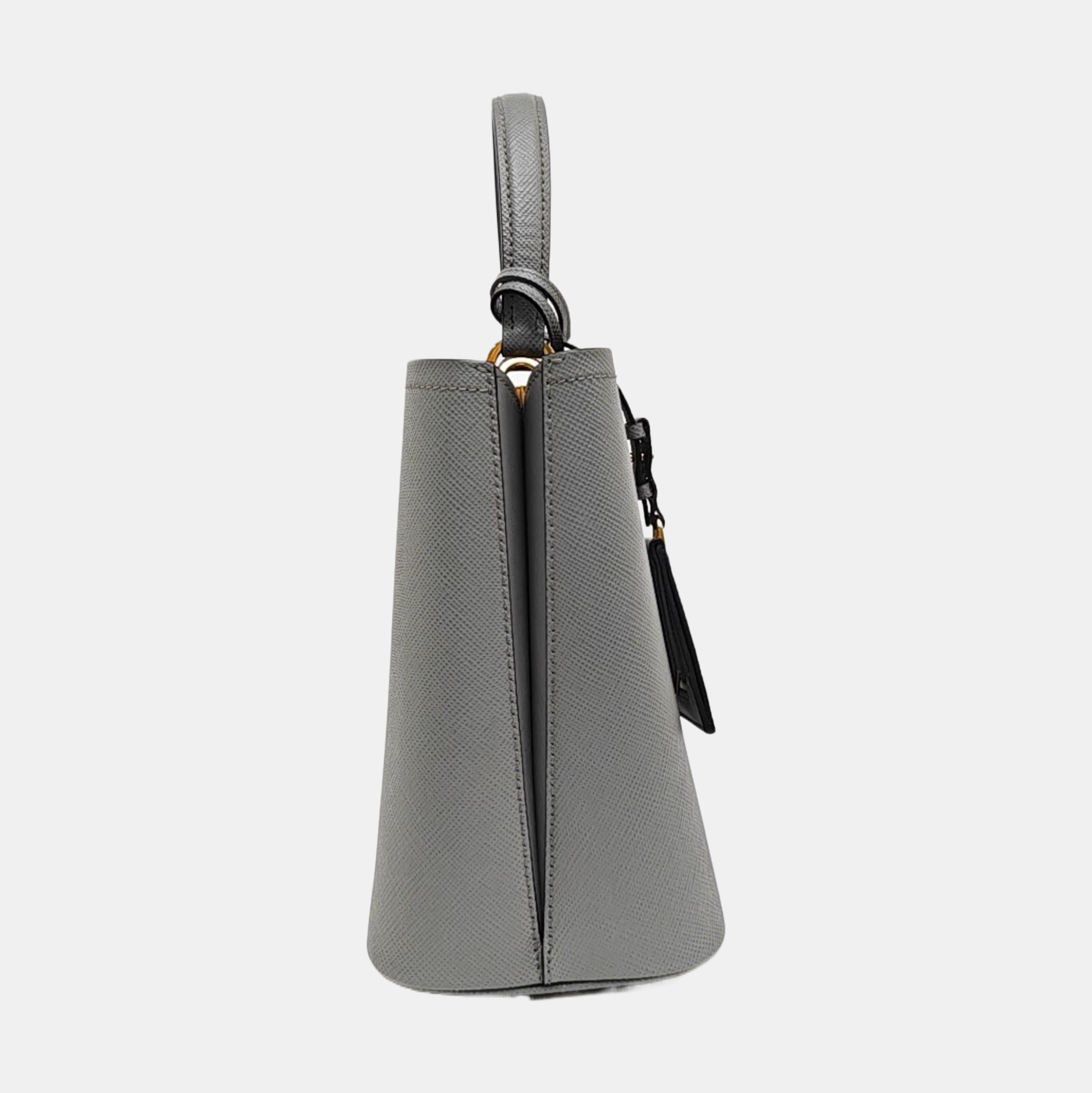 Panier Medium Saffiano Calfskin Gray