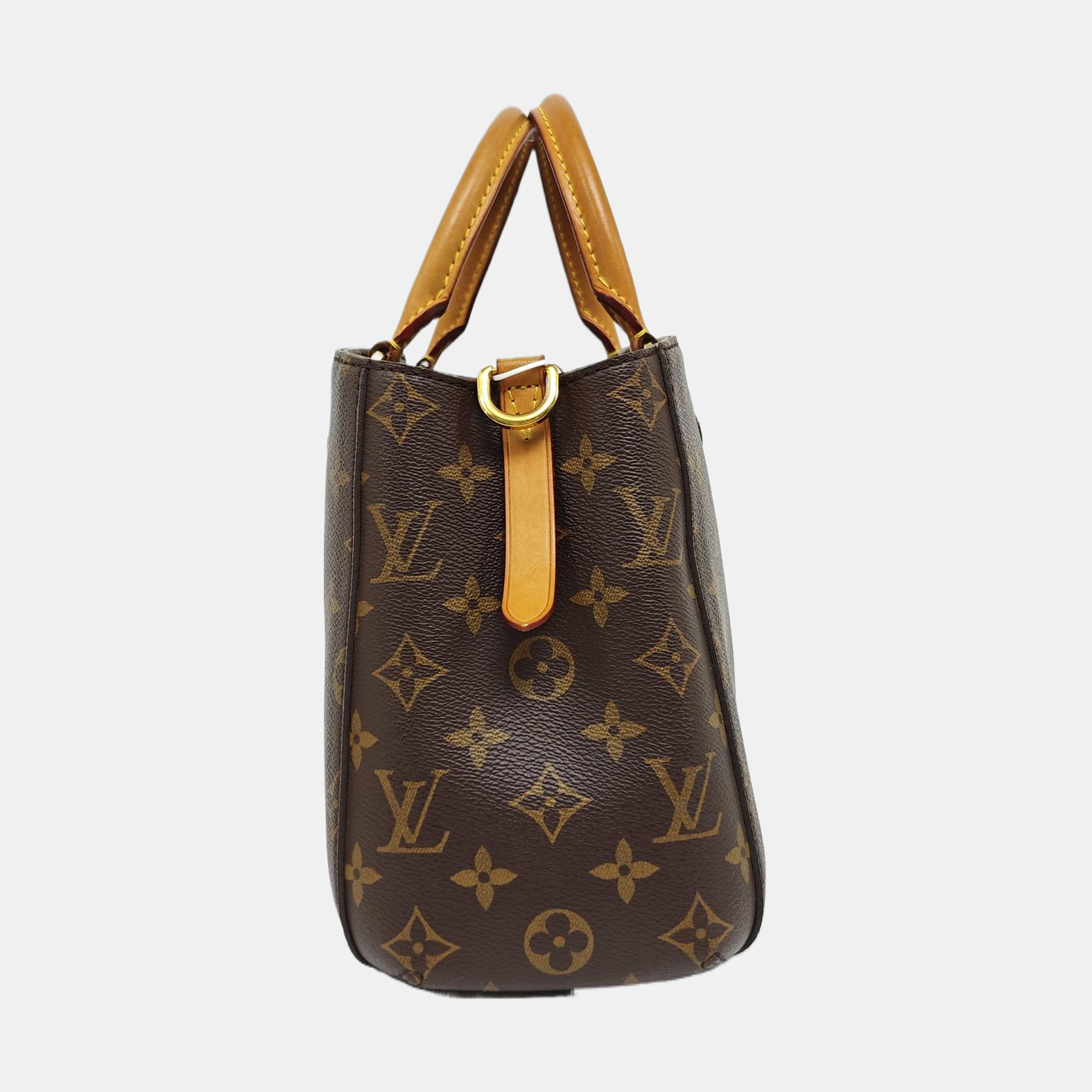 MONTAIGNE BB Monogram Coated Canvas Brown