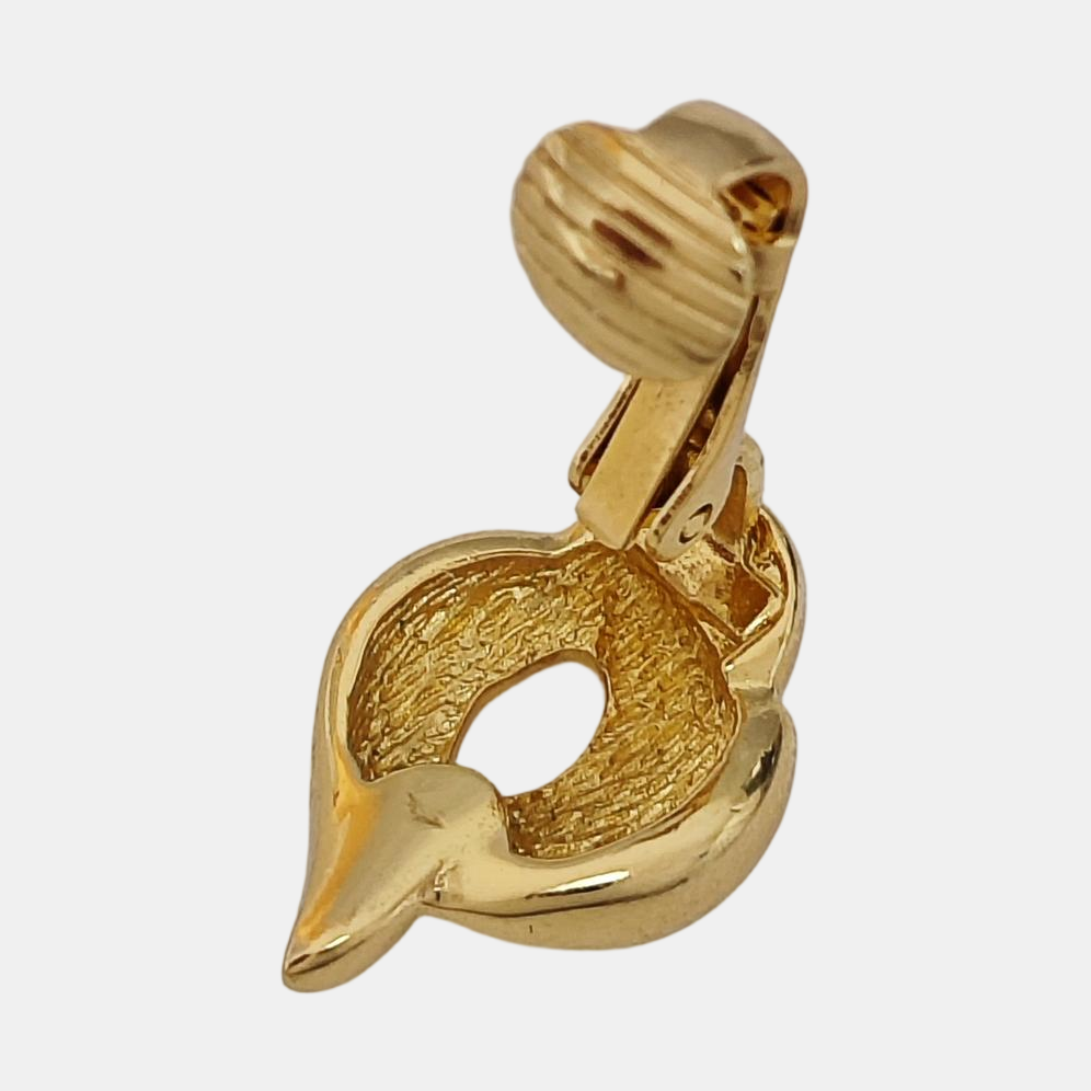 Metal Gold Clip On Earrings