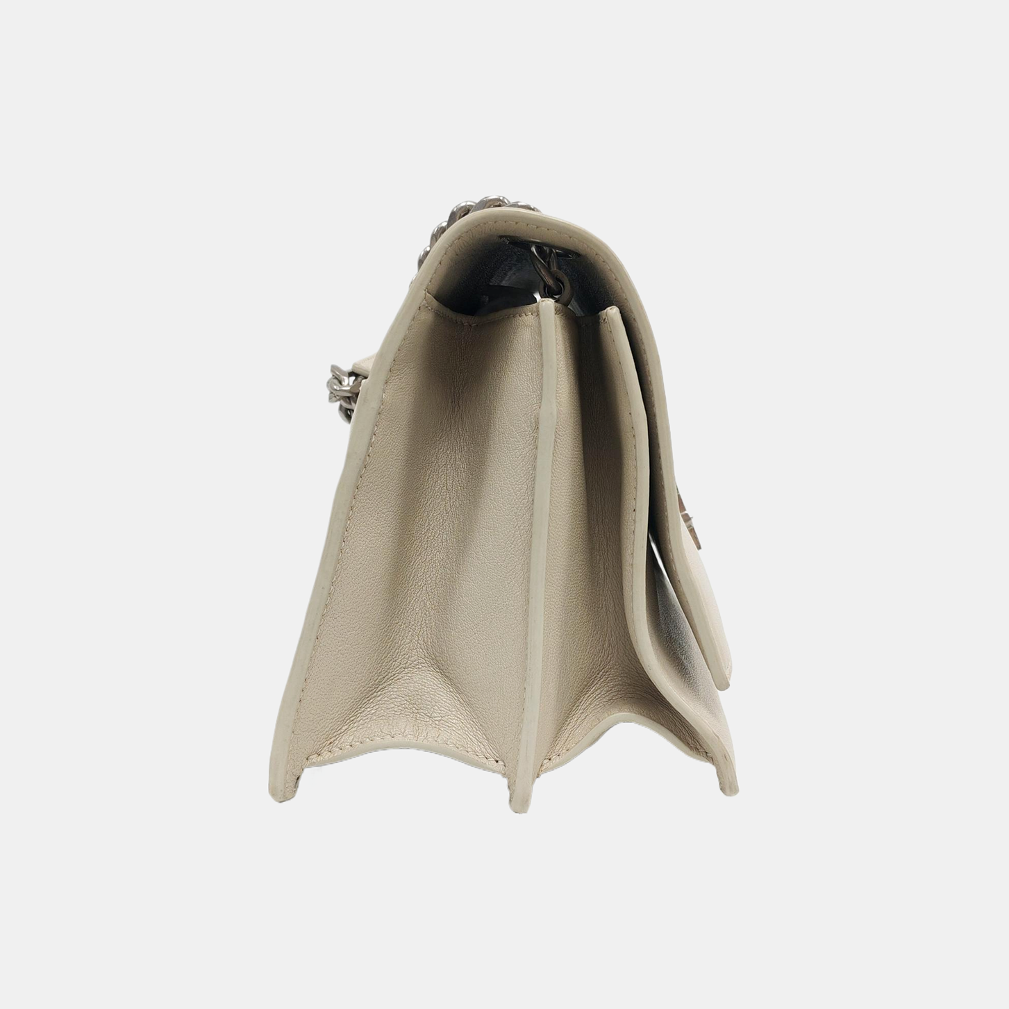 Calfskin Shoulder Bag White