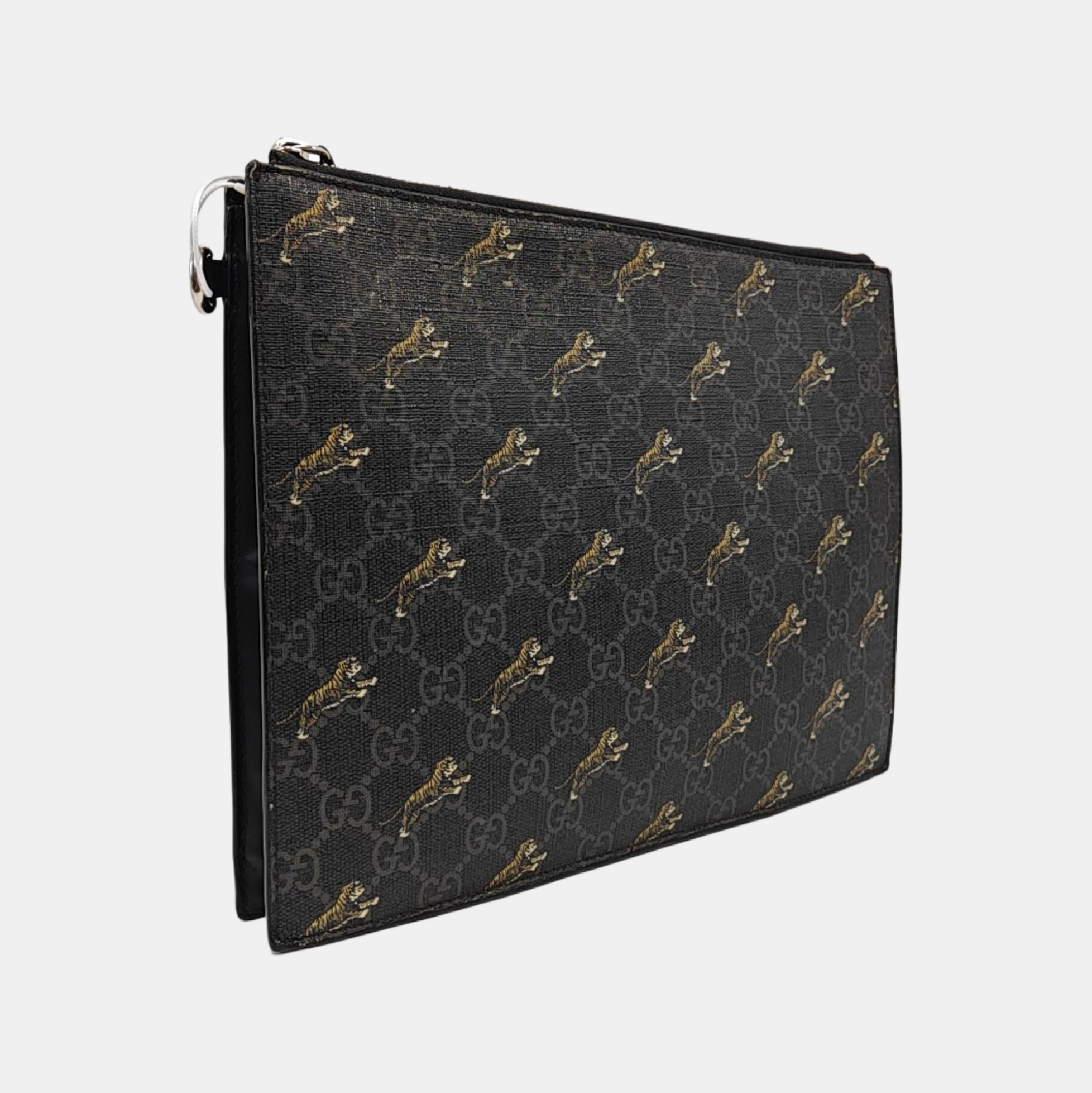 GG Supreme Monogram Coated Canvas Black