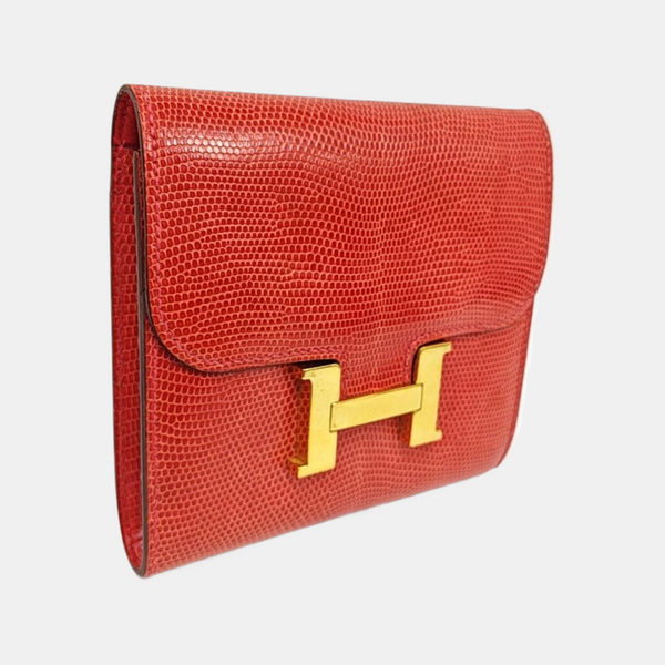 Constance Lizard Red Wallet