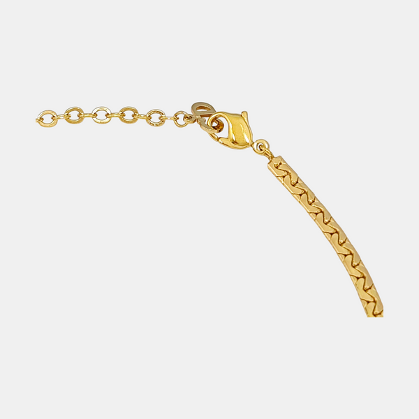 Twist Round Metal Gold Necklace