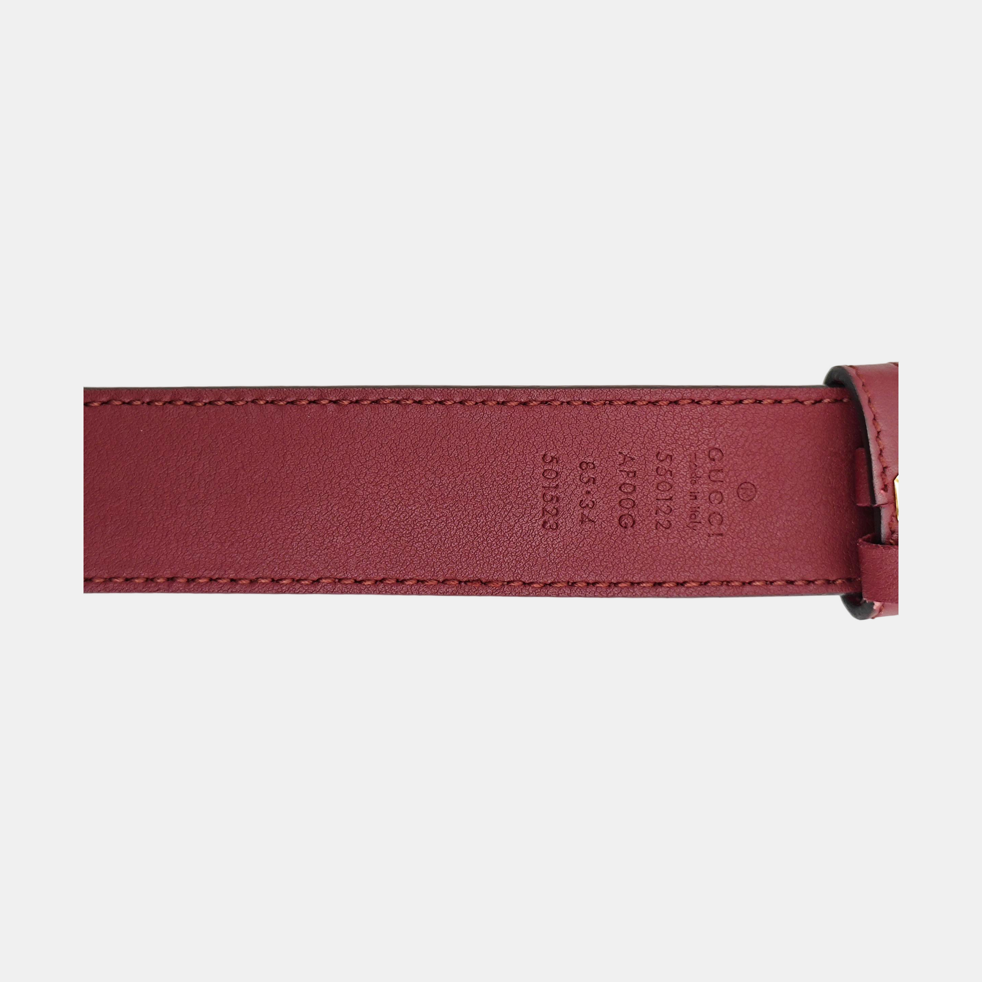 Leather Belt Red