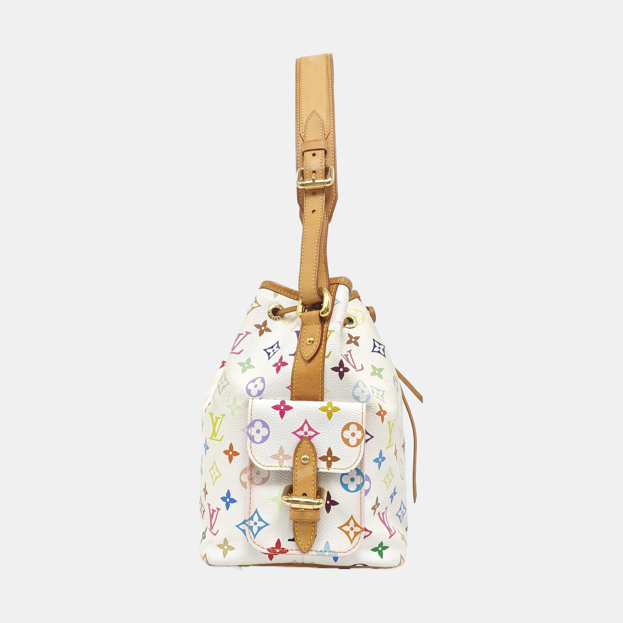 NÉONOÉ MM Monogram Coated Canvas White
