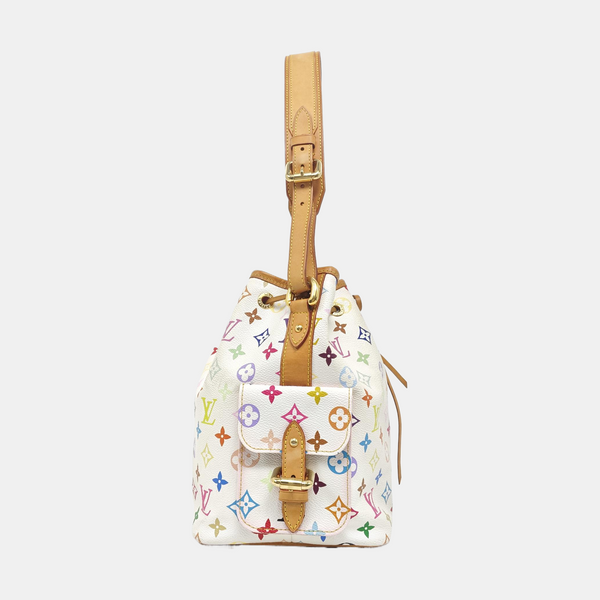 NÉONOÉ MM Monogram Coated Canvas White