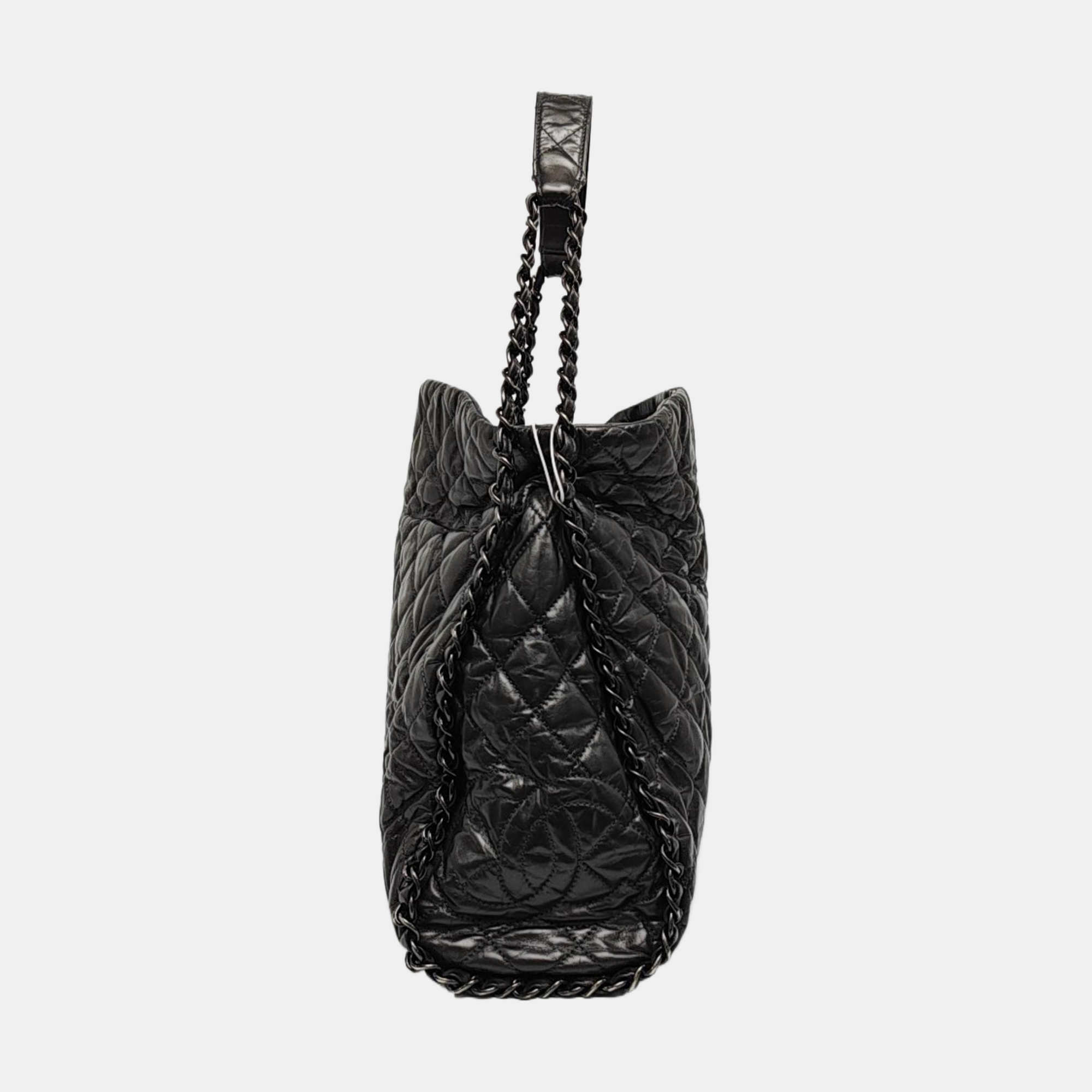 CHAIN ME Quilted Calfskin Gray