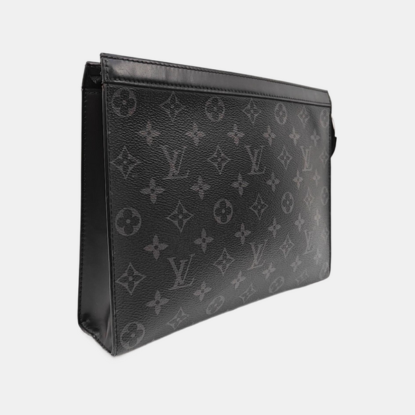 Pochette Voyag MM Monogram Coated Canvas Black