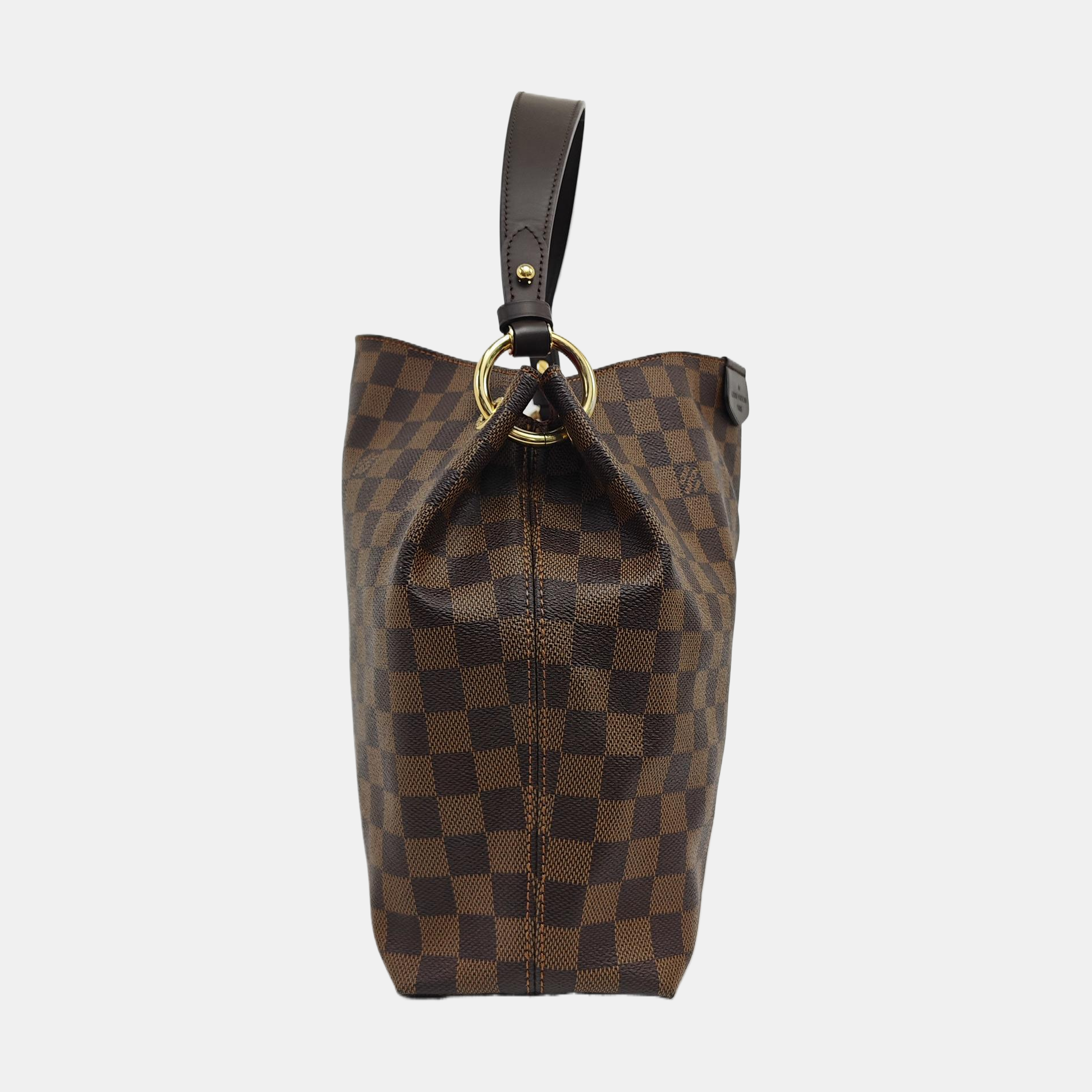 GRACEFUL PM Damier Ebene Coated Canvas Brown