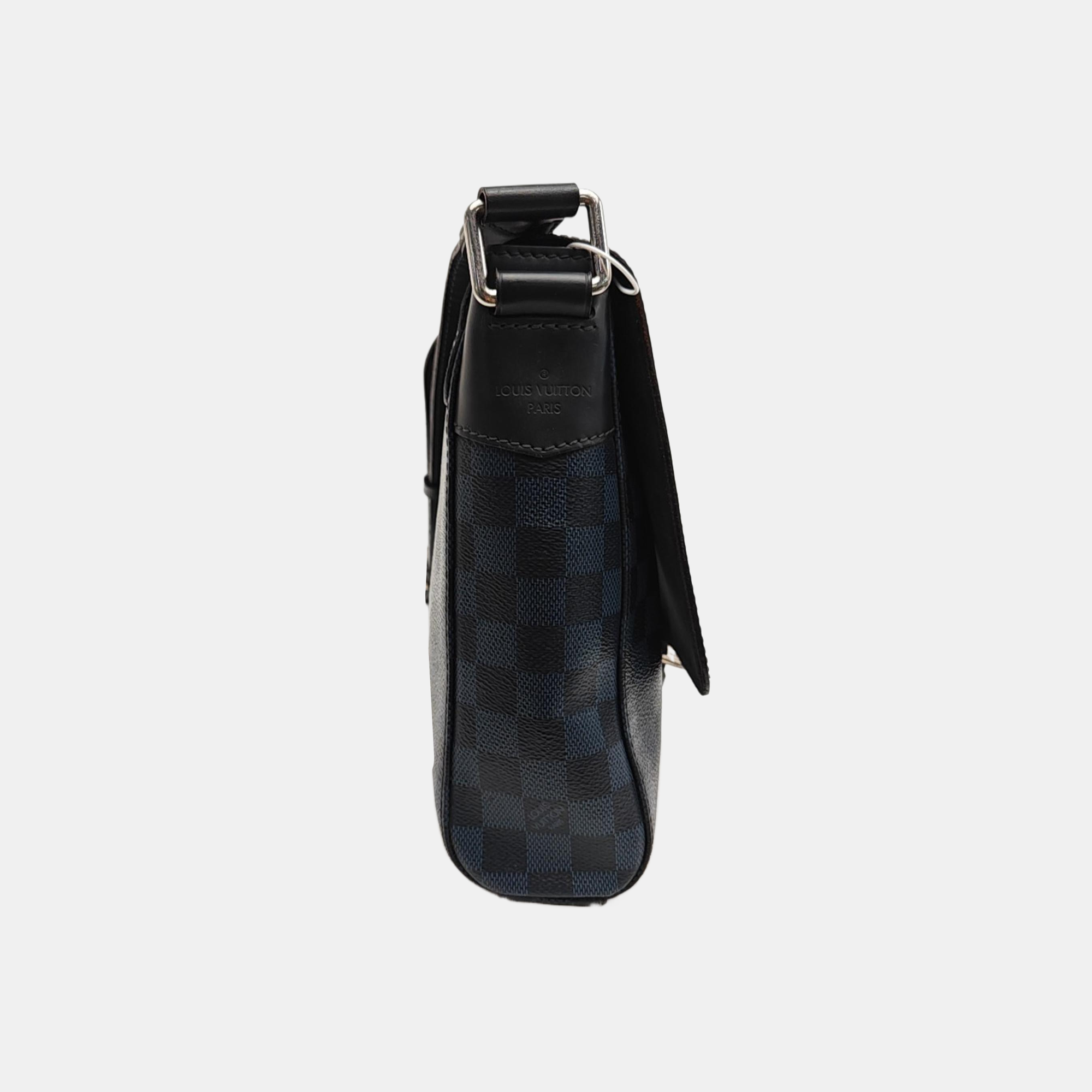NEWPORT PM Damier Coated Canvas Blue