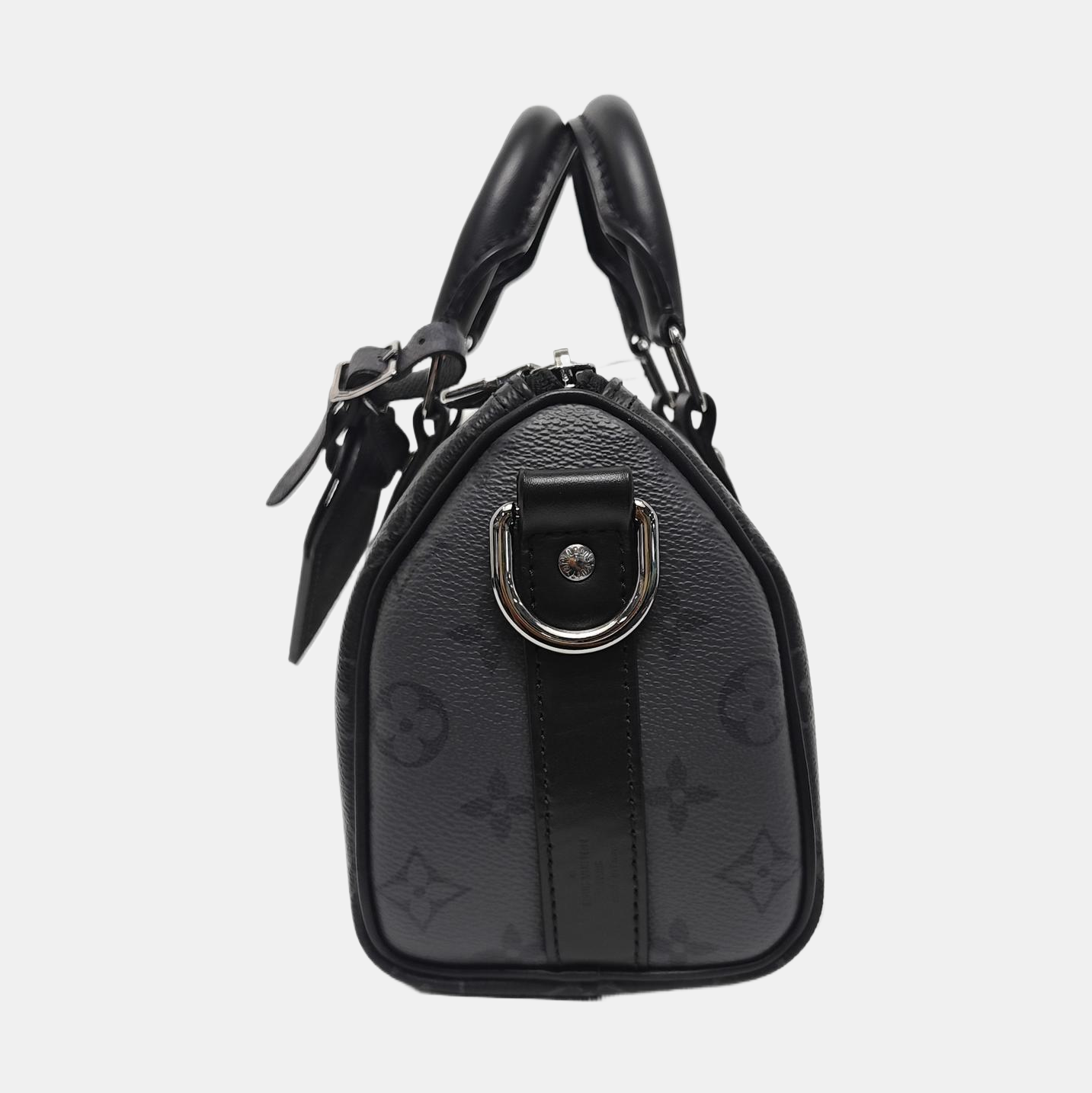 KEEPALL 25 Monogram Coated Canvas Black