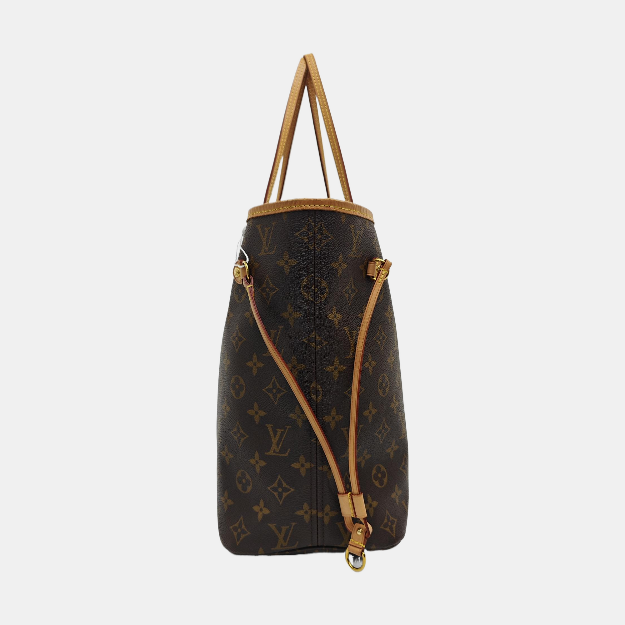 NEVERFULL MM Monogram Coated Canvas Brown