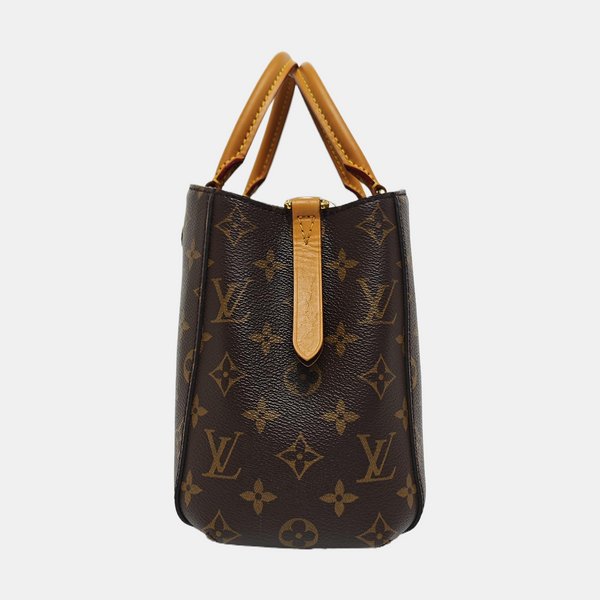 MONTAIGNE BB Monogram Coated Canvas Brown
