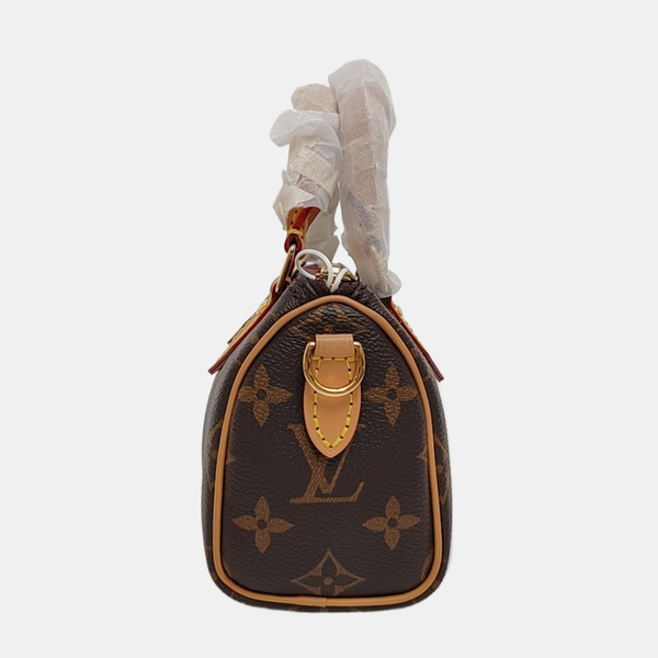 SPEEDY Nano Monogram Coated Canvas Brown