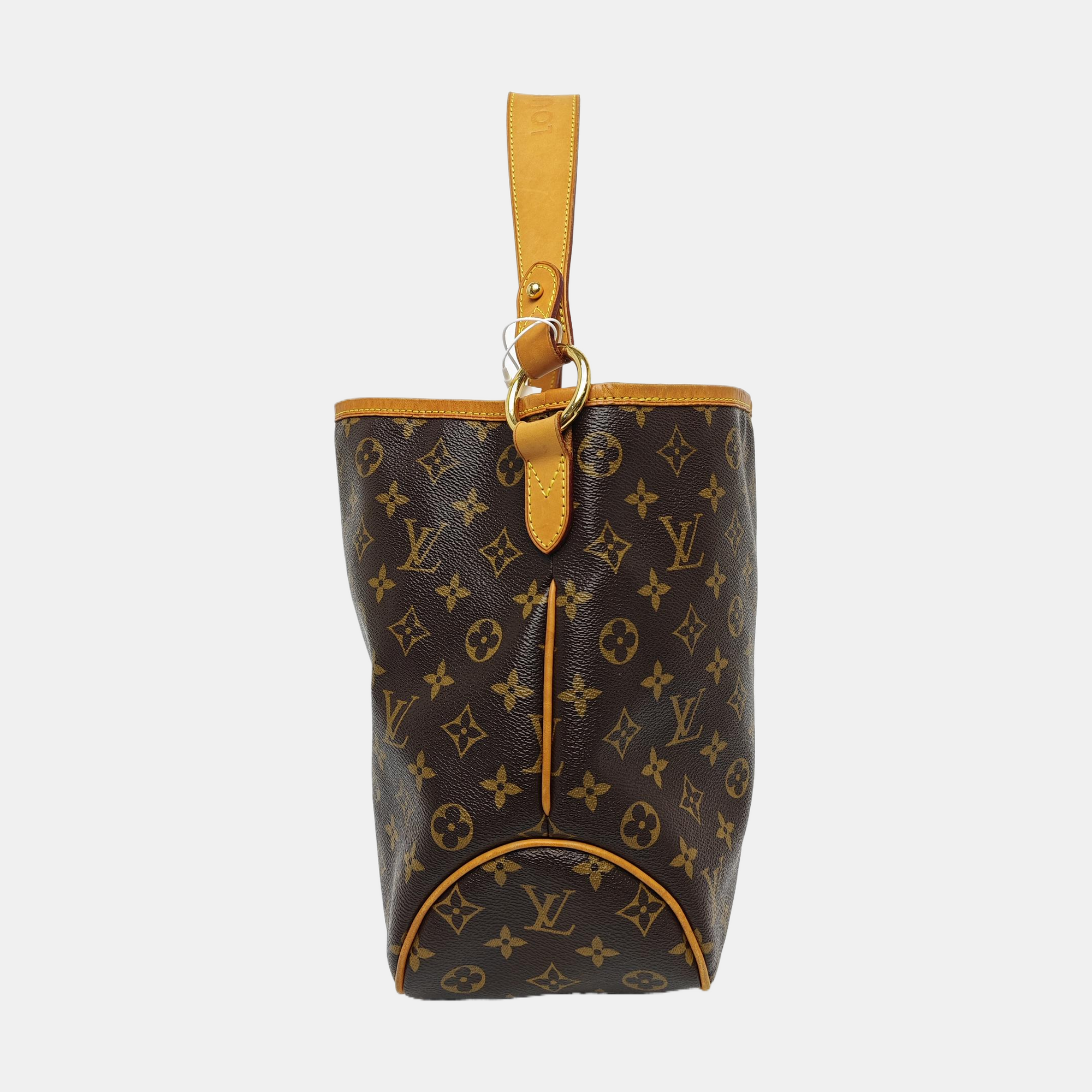 Monogram Coated Canvas Top Handle Bag Brown