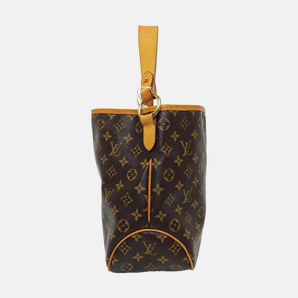 Monogram Coated Canvas Top Handle Bag Brown