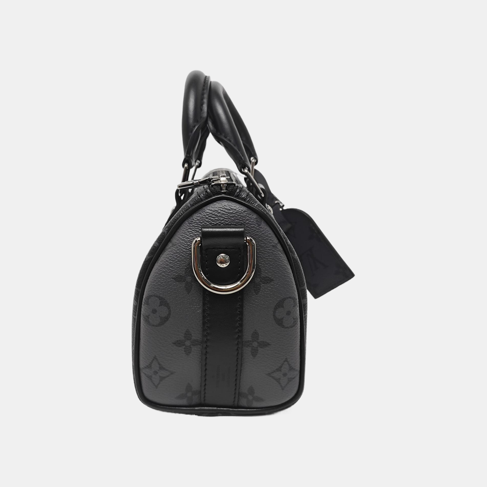 KEEPALL 25 Monogram Coated Canvas Black