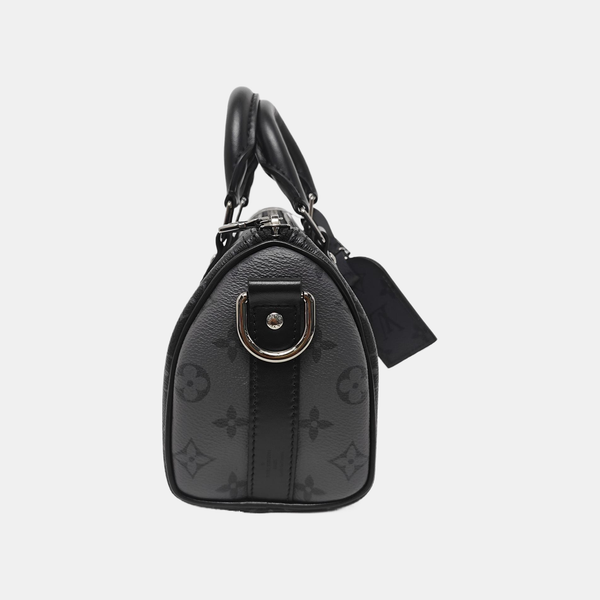 KEEPALL 25 Monogram Coated Canvas Black