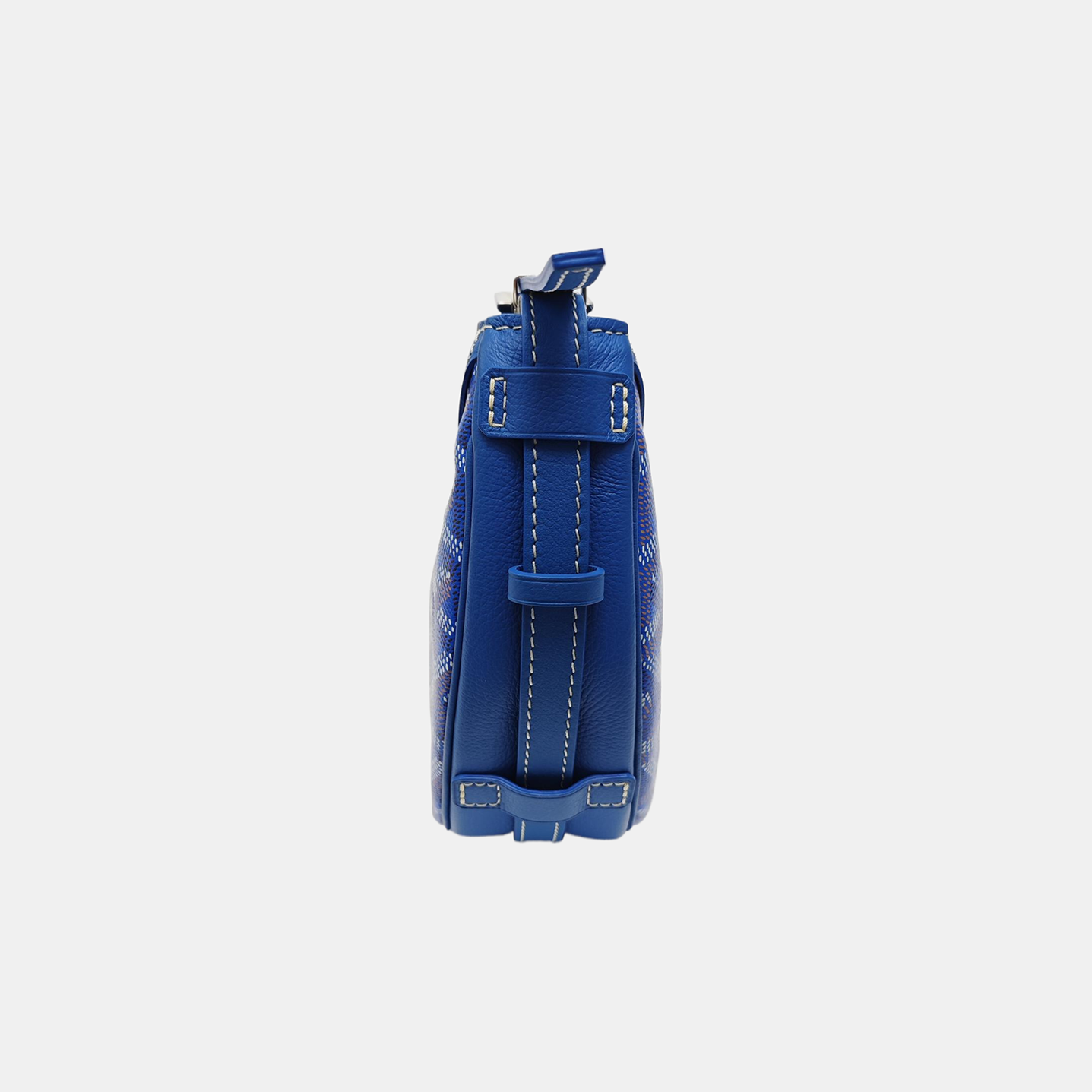 Coated Canvas Shoulder Bag Blue