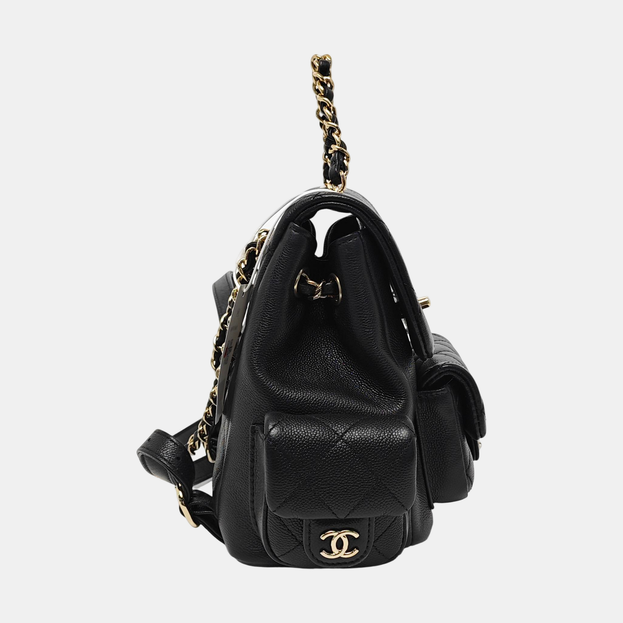 Quilted Grained Calfskin Small Black