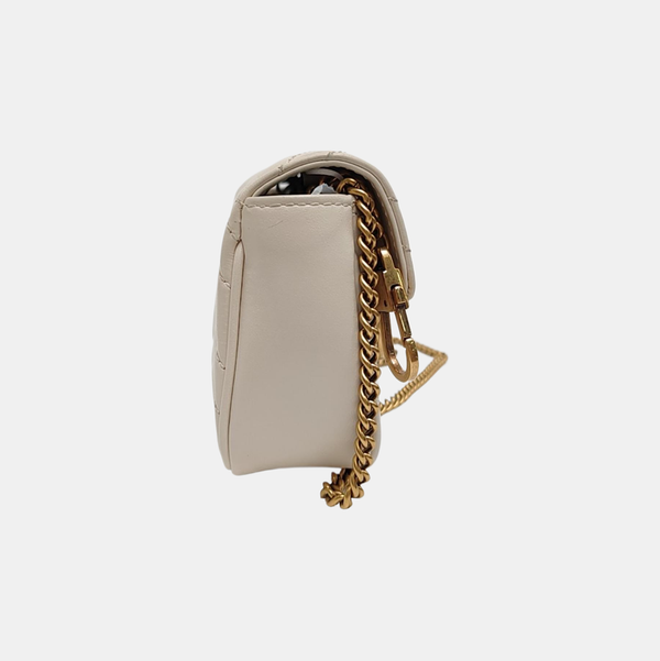 GG Marmont Mini Quilted Calfskin White