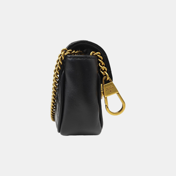 GG Marmont Mini Quilted Calfskin Black
