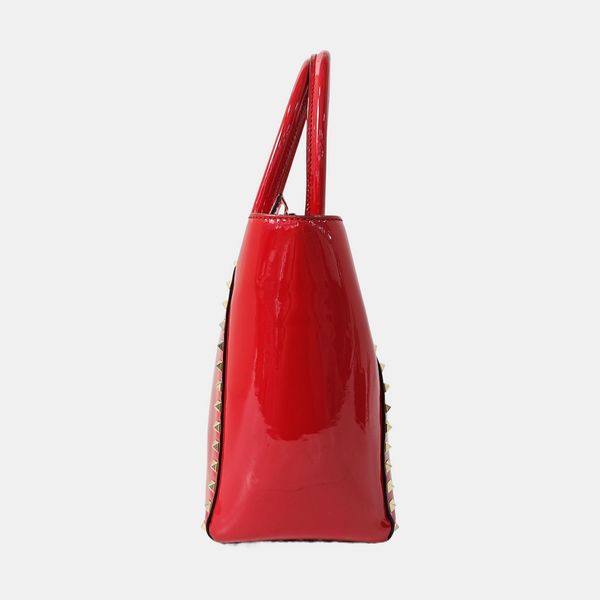 Rockstud Patent Leather Red