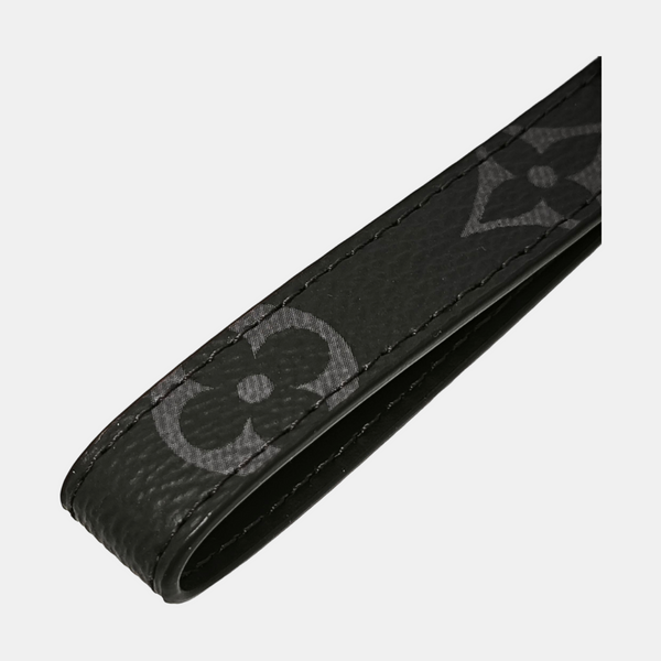 Coated Canvas Bag Charm Black