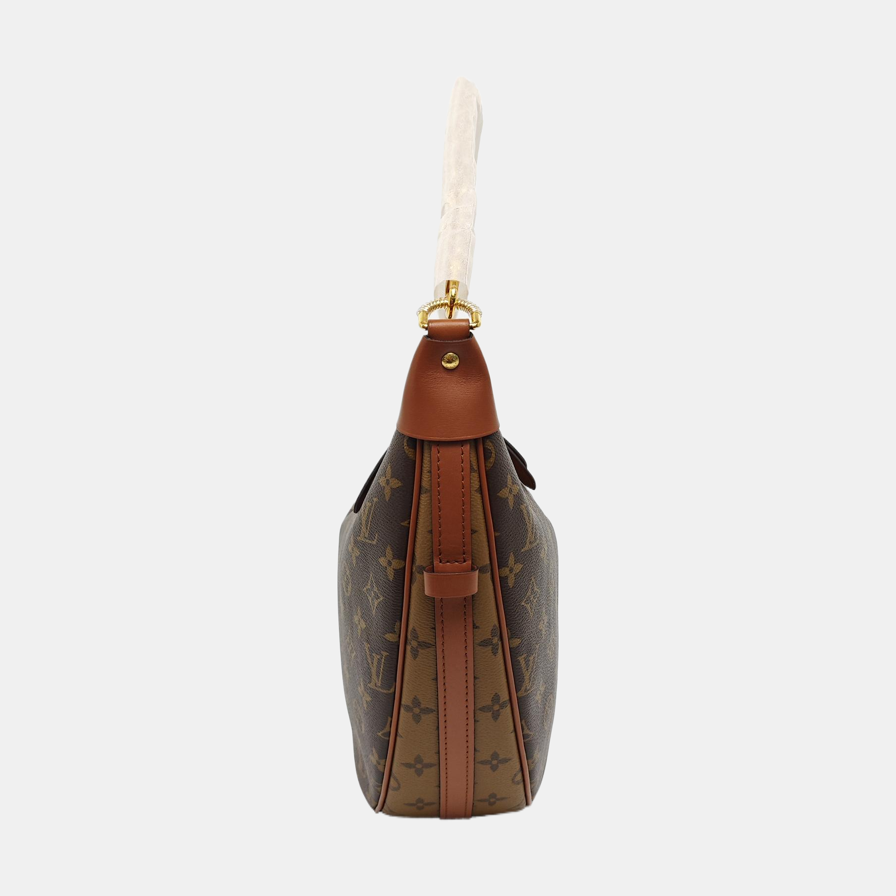 LOOP HOBO Monogram Coated Canvas Brown