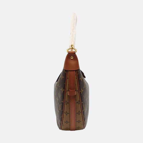 LOOP HOBO Monogram Coated Canvas Brown