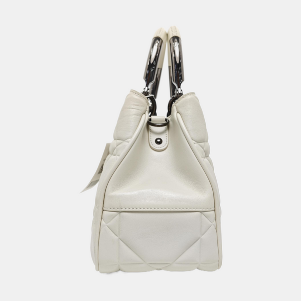 Lady 95.22 Cannage Calfskin White