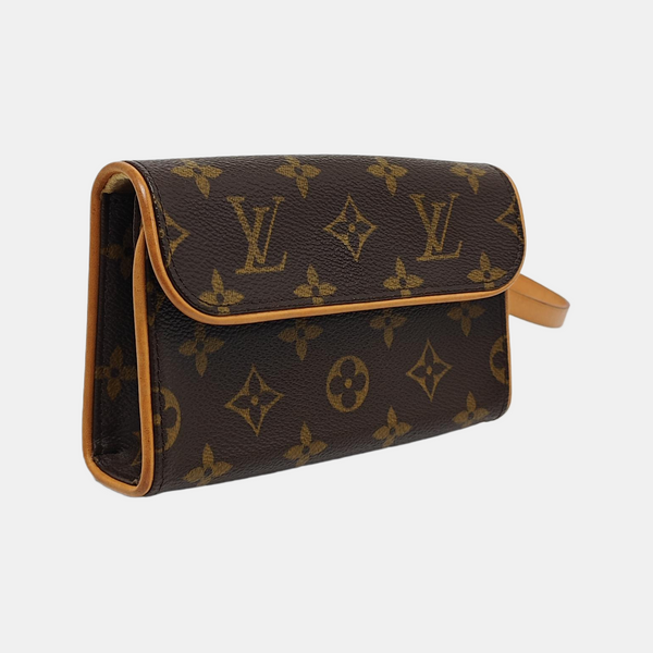 FLORENTINE Monogram Coated Canvas Brown