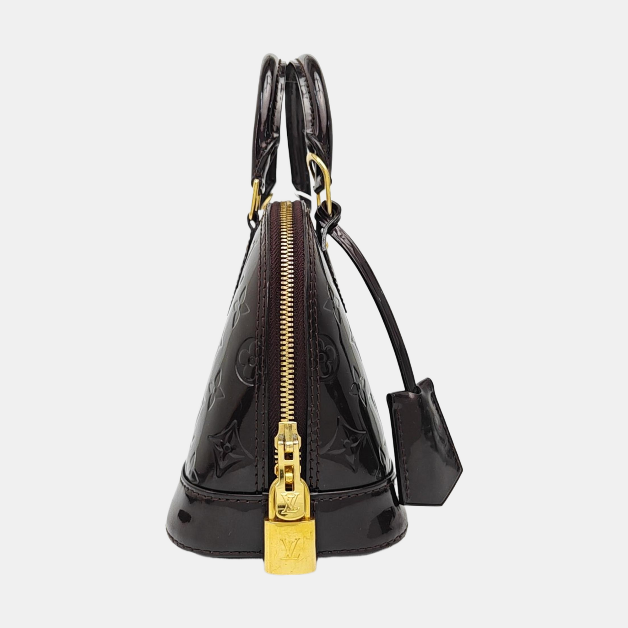 ALMA BB Monogram Patent Leather Red