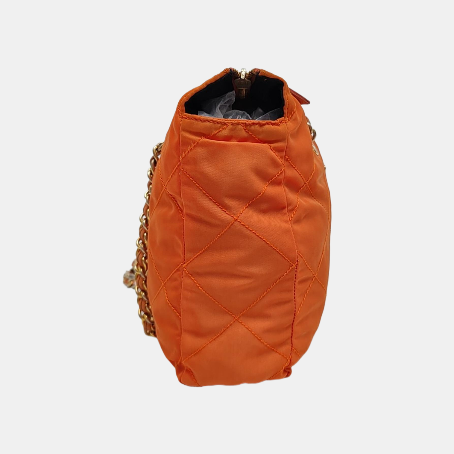Re-Edition 1995 Chaîne Quilted Nylon Orange