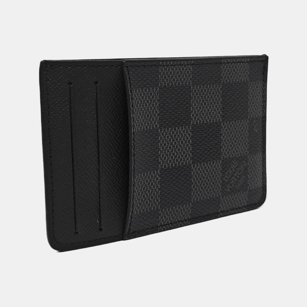 Néo Damier Graphite Coated Canvas Gray Card Holder