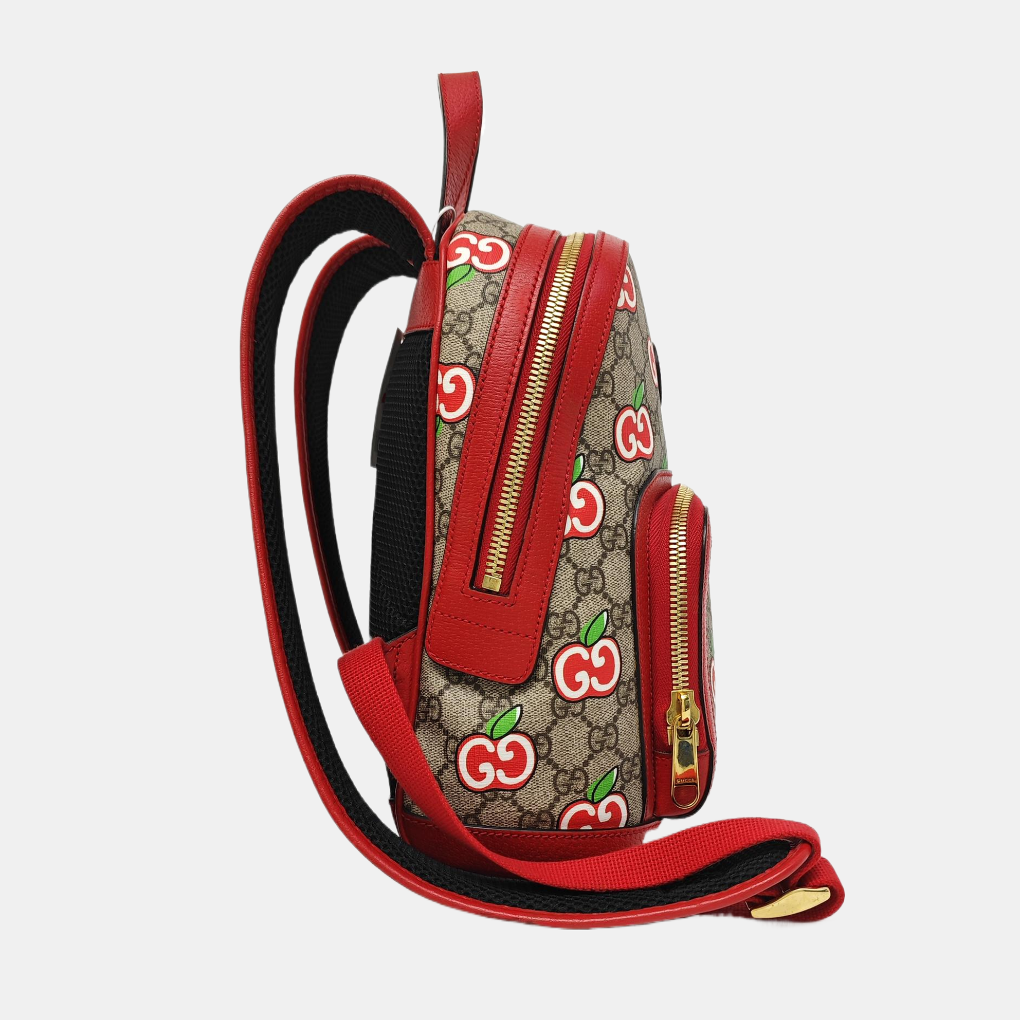 GG Supreme Small Monogram Coated Canvas Beige