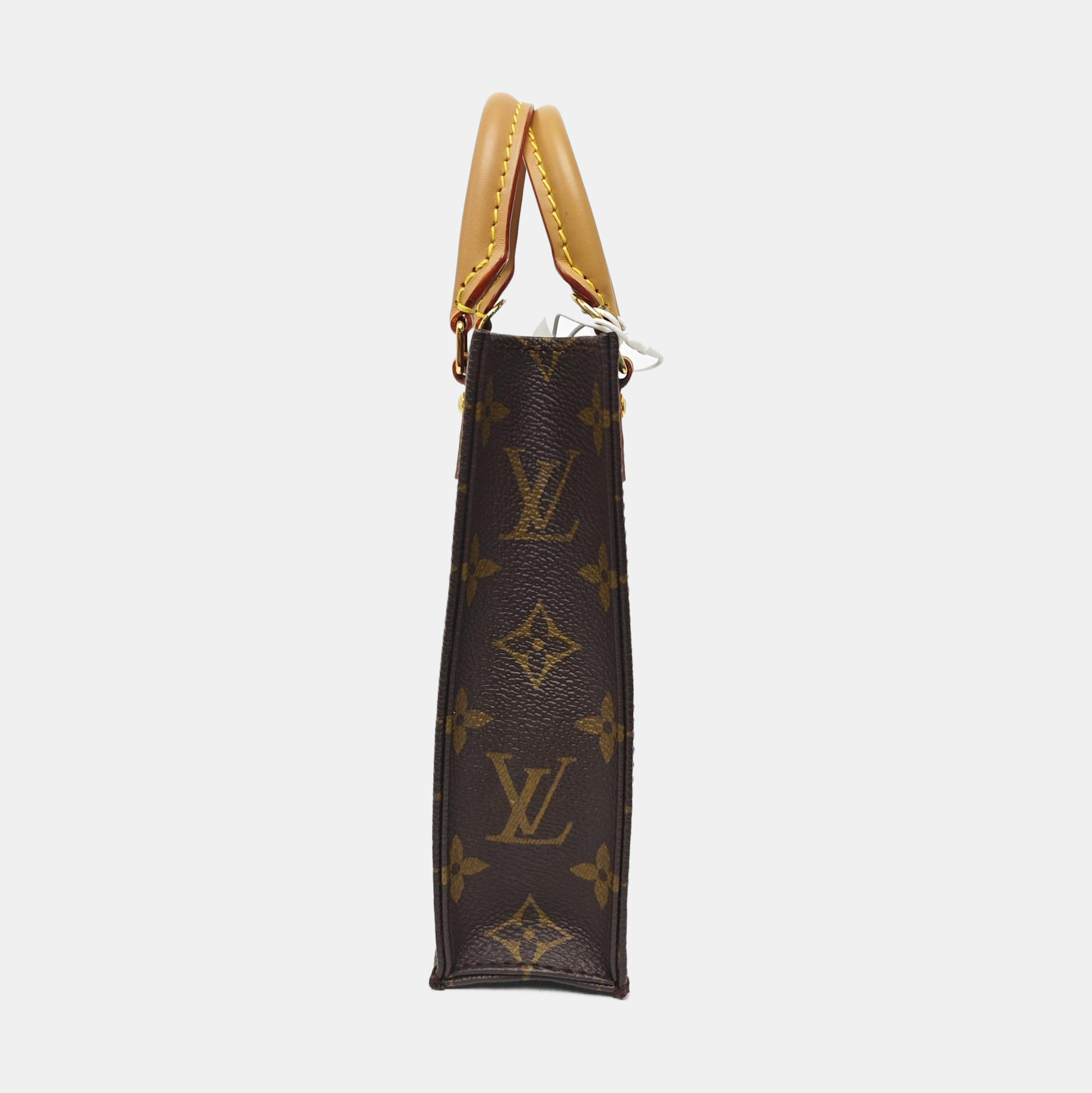 SAC PLAT Mini Monogram Coated Canvas Brown