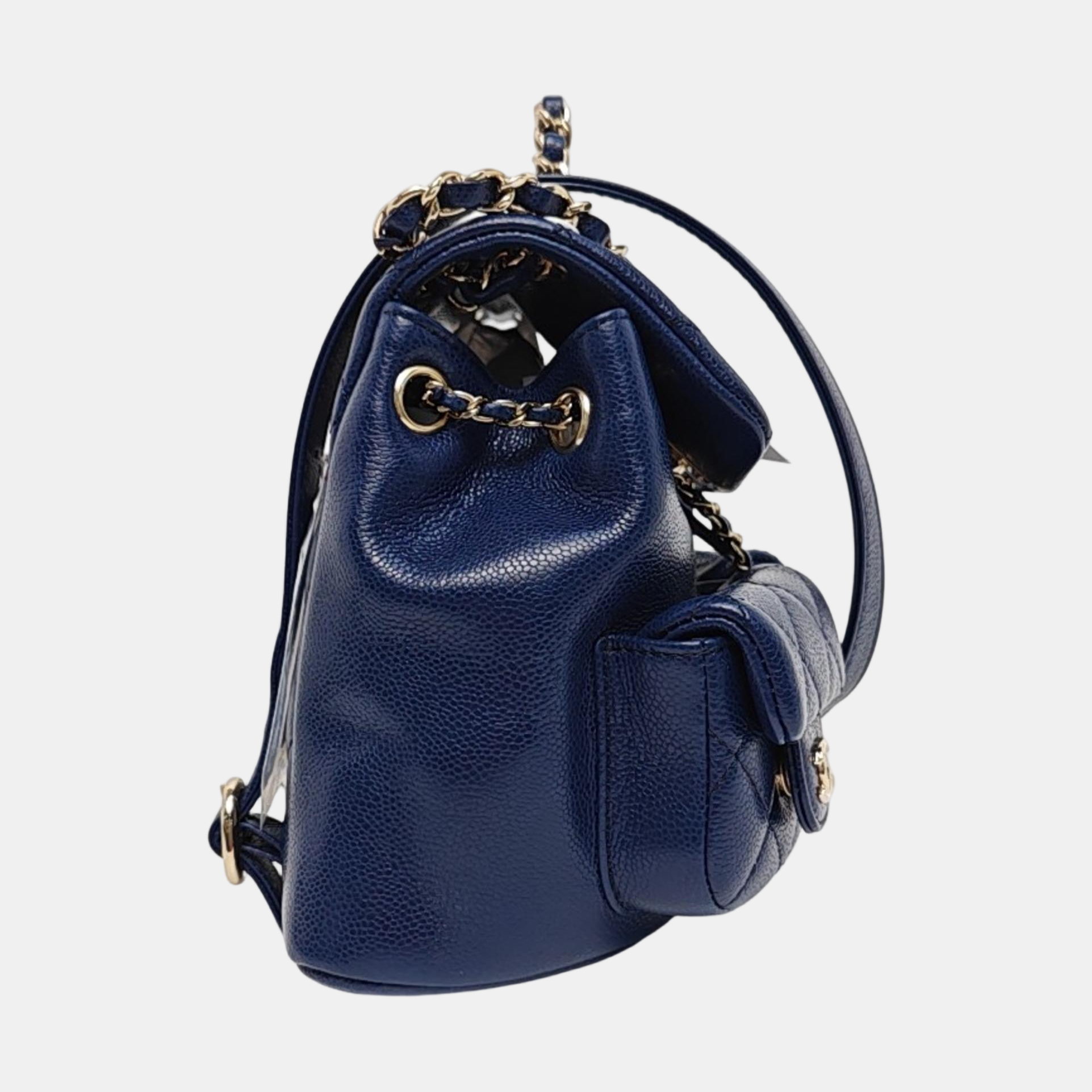 DUMA Quilted Grained Calfskin Blue