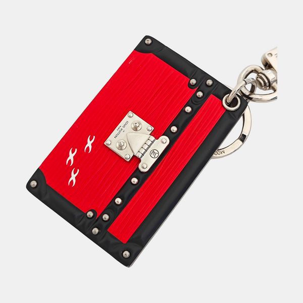Leather Bag Charm Red