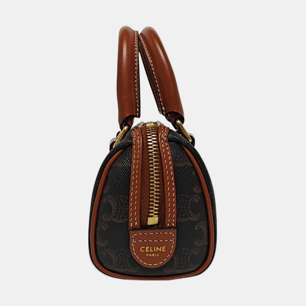 TRIOMPHE CANVAS Mini Coated Canvas Brown