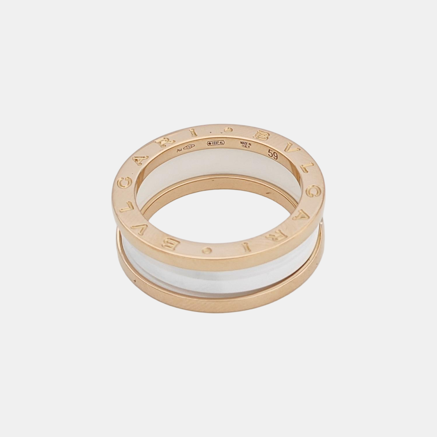 B.ZERO1 18k Rose Gold Ring EU 59
