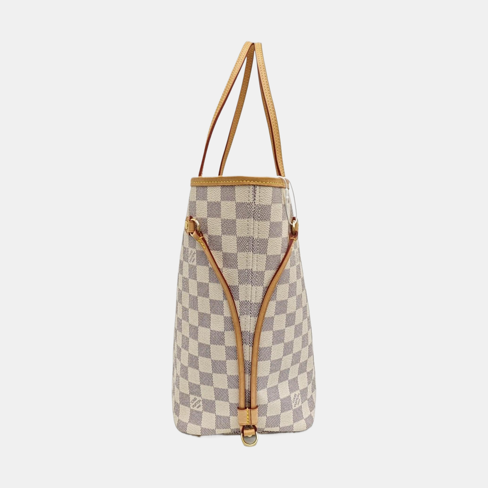 NEVERFULL MM Damier Azur Coated Canvas White