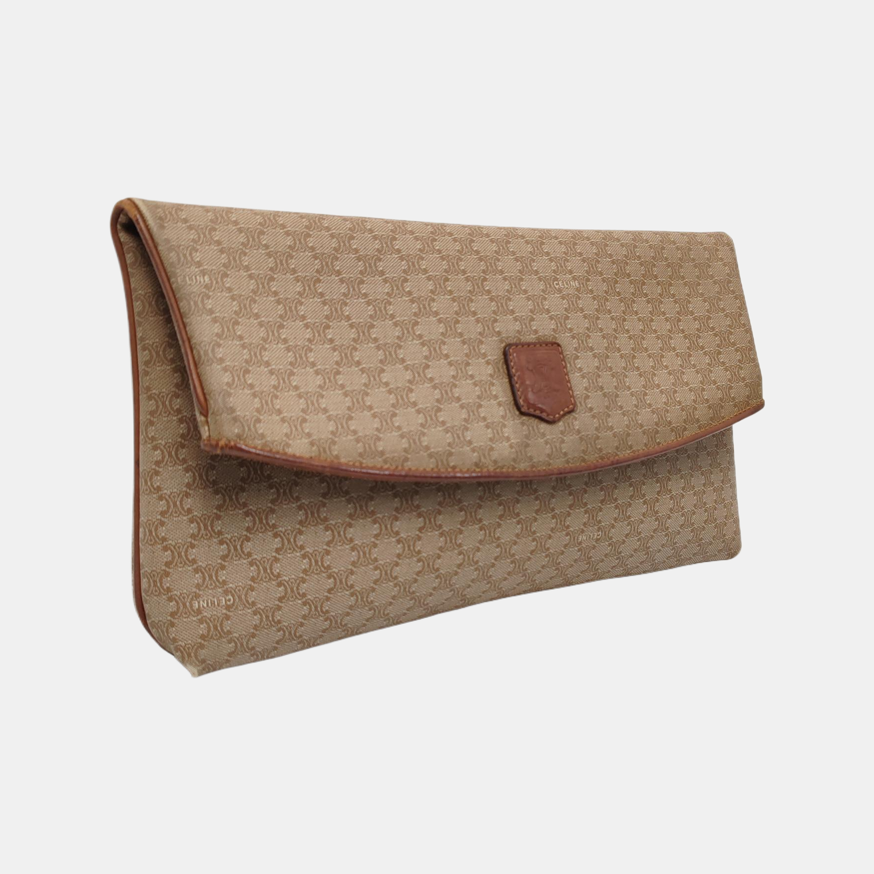 MACADAM CLUTCHES Coated Canvas Beige