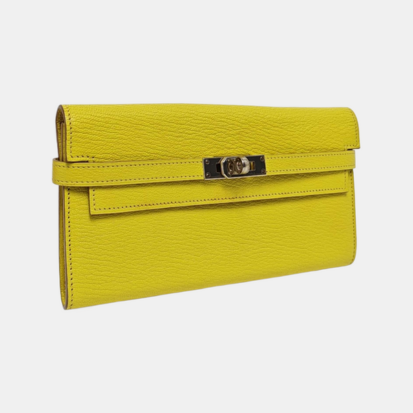 Kelly 19 Chèvre Mysore Yellow Wallet