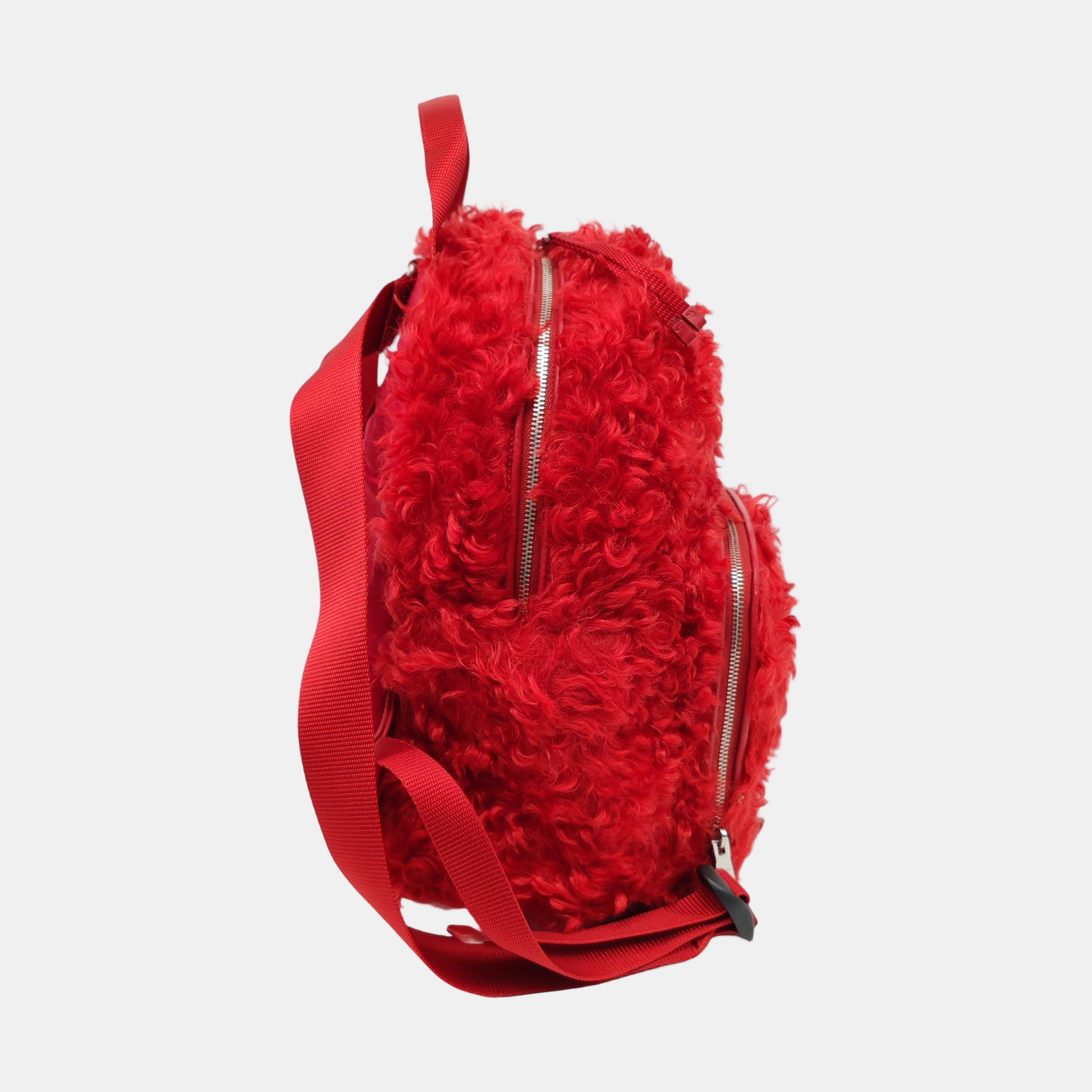 Fabric Backpack Red