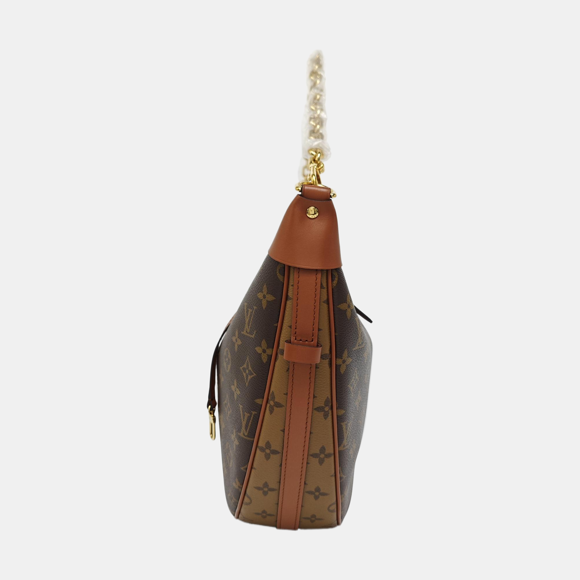 LOOP HOBO Monogram Coated Canvas Brown