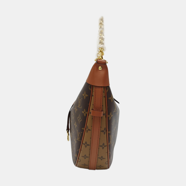 LOOP HOBO Monogram Coated Canvas Brown
