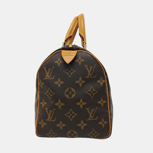 SPEEDY 25 Monogram Coated Canvas Brown